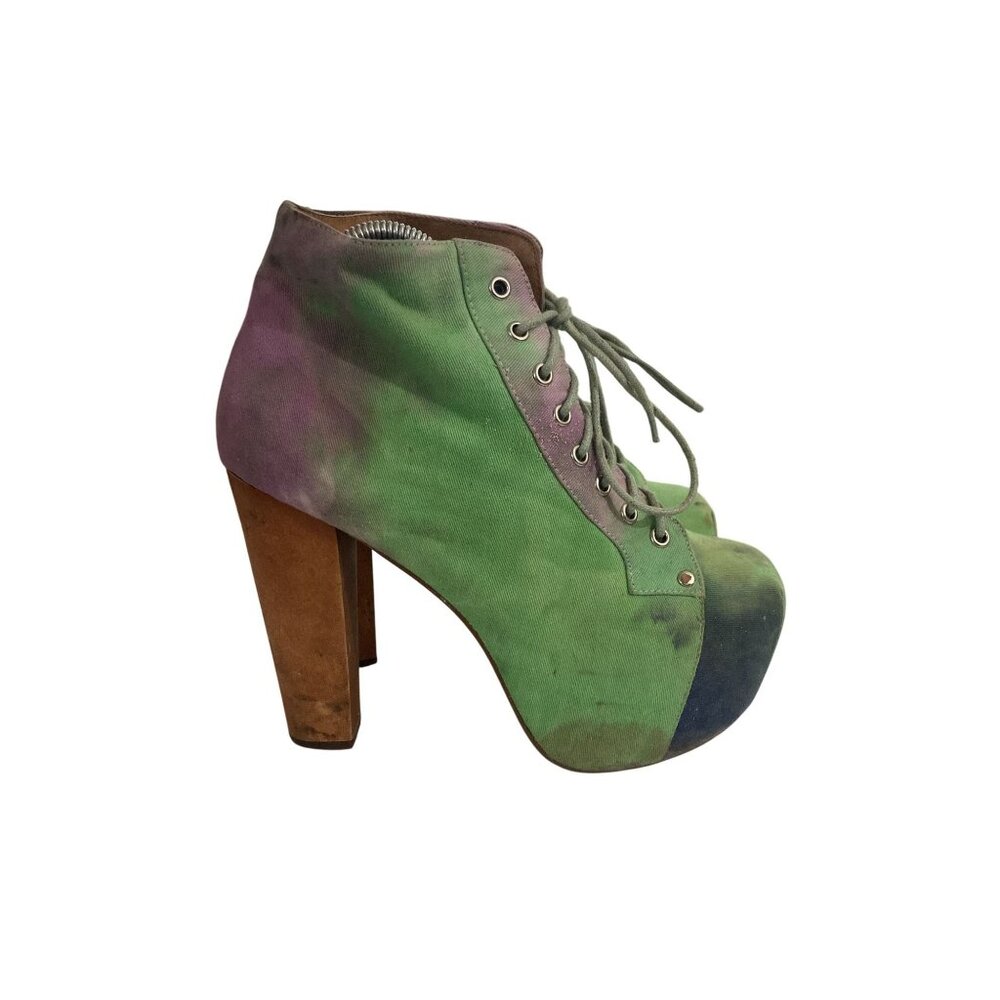 Jeffrey Campbell Green and Purple Ankle Boots - Picture 4 of 9